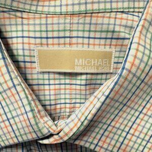 Michael Kors Slim Fit  – 17.5 / 34-35 | Green, Blue & Orange